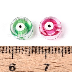 Printed Transparent Acrylic Beads&nbsp;TACR-T030-22M