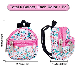 6Pcs 6 Colors Casual Mini Cloth Doll Backpack&nbsp;AJEW-GF0008-36B