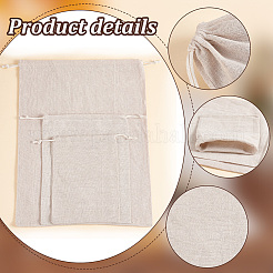 18Pcs 3 Sizes Linen Pouches&nbsp;ABAG-PH0001-46
