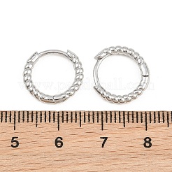 Brass Huggie Hoop Earrings&nbsp;KK-CBA8324-18C-P