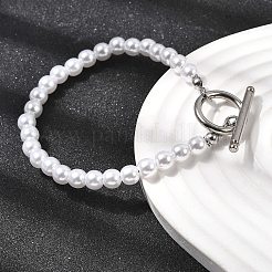 Plastic Pearl Beaded Bracelets for Women&nbsp;BJEW-L716-02P