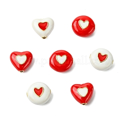 8Pcs 4 Styles Brass Enamel Beads&nbsp;KK-CJ0002-93