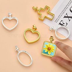 10Pcs 10 Style Zinc Alloy Pendant Cabochon Settings&nbsp;FIND-CA0005-85