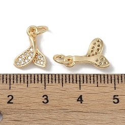 Brass Micro Pave Clear Cubic Zirconia Pendants&nbsp;KK-S367-11A