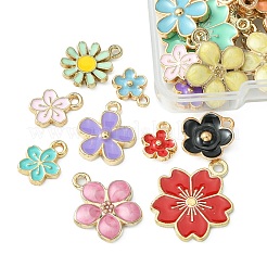 50Pcs 7 Styles Alloy Enamel Charms&nbsp;ENAM-YW0003-10