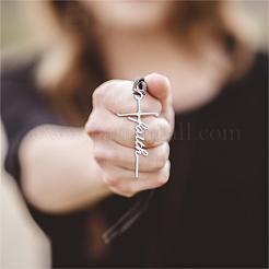 10Pcs Faith Cross Charm Pendant Faith Necklace Charm Stainless Steel Pendant for Necklace Making Christian Religious Jewelry Gifts&nbsp;JX515A