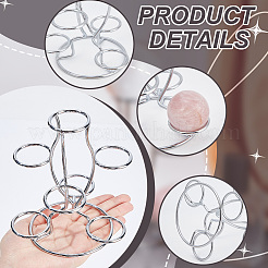 7-Slot Iron Easter Egg Display Stands&nbsp;ODIS-WH0058-21A-P