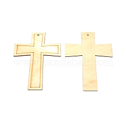 Wooden Hollow Cross Pendants&nbsp;WOOD-WH0026-04