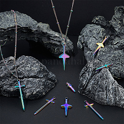 16Pcs 4 Style Stainless Steel Pendants&nbsp;STAS-AR0001-78