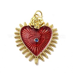 Rack Plating Brass Enamel Pendants&nbsp;X-KK-M230-27G