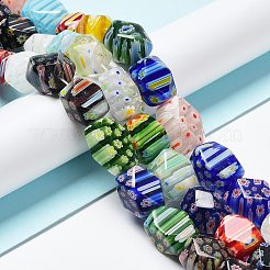 Handmade Millefiori Glass Bead Strands&nbsp;LAMP-G099-10