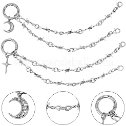 2Pcs Alloy Link Boot Strap Chains&nbsp;HJEW-SP0001-43