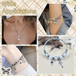 16Pcs 4 Styles Spray Printed Alloy European Dangle Charms&nbsp;FIND-CJ0005-53