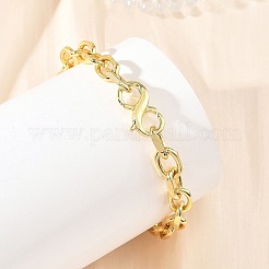 6MM Brass Cable Chain Bracelets with S Clasps&nbsp;BJEW-JB14255