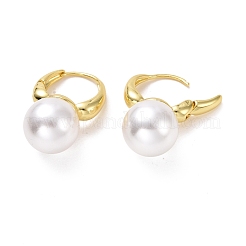 Plastic Pearl Hoop Earrings&nbsp;EJEW-A072-15LG