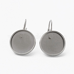Tarnish Resistant 304 Stainless Steel Leverback Earring Findings&nbsp;LS-STAS-L253-005B-P