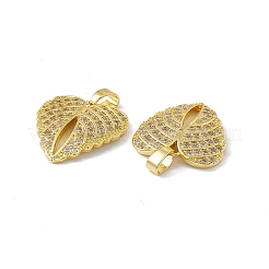 Brass Micro Pave Cubic Zirconia Pendants&nbsp;KK-E068-VC040
