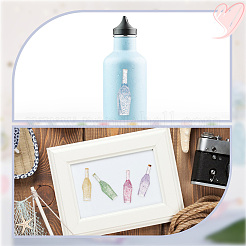 30Pcs 6 Colors Transparent Resin Bottle Cabochons&nbsp;CRES-GF0001-04