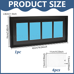 Wood Wall-Mounted Trading Card Display Cases&nbsp;AJEW-WH0912-19