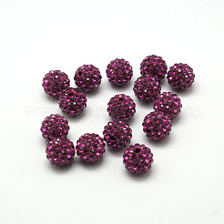 Polymer Clay Rhinestone Beads&nbsp;RB-H258-HD10mm-502