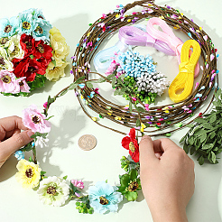 Silk Fabric Artificial Flower&nbsp;AJEW-BM0001-12