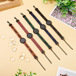 5Pcs DIY PU Leather Cord Bracelet Making Kits&nbsp;DIY-TA0012-05EB