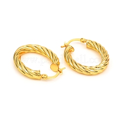 Brass Hoop Earrings&nbsp;EJEW-F250-05-G