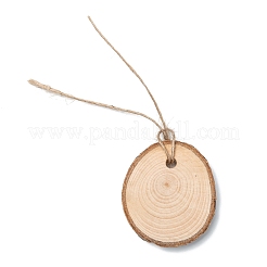 Flat Round Wood Big Pendant Decorations&nbsp;WOOD-F010-01