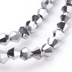Electroplate Glass Beads Strands&nbsp;X-EGLA-S057-4