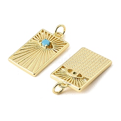 Brass Micro Pave Sky Blue Cubic Zirconia Pendants&nbsp;CU-CBA6938-06G-03
