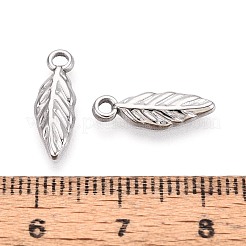 304 Stainless Steel Leaf Charms&nbsp;STAS-T067-51P