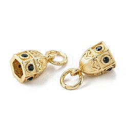 Brass Micro Pave Cubic Zirconia Pendants&nbsp;ZIRC-P088-03G