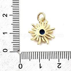 Sun Brass Micro Pave Cubic Zirconia Pendants&nbsp;KK-C134-11G-04