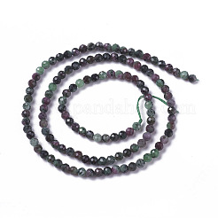 Natural Ruby in Zoisite Beads Strands&nbsp;G-F596-33-2mm