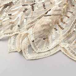 Polyester Sequin Beaded Shawl for Evening Dresses Wedding Party&nbsp;AJEW-WH20059-15