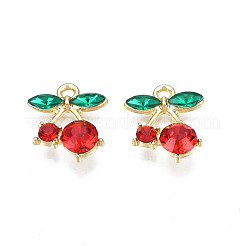 Rack Plating Alloy Rhinestone Pendants&nbsp;PALLOY-S139-017