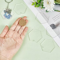 20Pcs Transparent Acrylic Blank Pendants&nbsp;TACR-SC0001-19