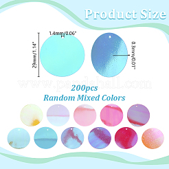 200Pcs PVC Paillette/Sequin Pendants&nbsp;FIND-HY0005-22D