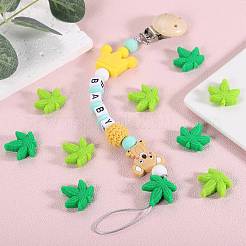 10Pcs 2 Colors Maple Leaf Silicone Beads&nbsp;JX708A