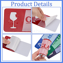 2Bags Rectangle Self-Adhesive Guide Label Stickers&nbsp;AJEW-SP0006-19