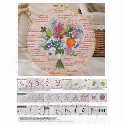 DIY Bouquet Pattern Embroidery Kit&nbsp;LS-DIY-O021-15A
