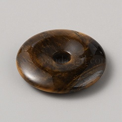 Natural Tiger Eye China Safety Buckle Pendants&nbsp;G-WH0030-21A-35