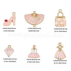 12Pcs 6 Styles Alloy Pendants&nbsp;ENAM-FP0003-12