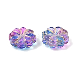 Baking Paint and Golden Metal Enlaced Glass Beads&nbsp;GL-CBA1477-13C