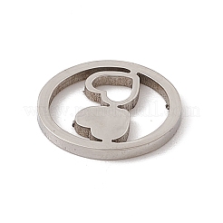 Tarnish Resistant Valentine's Day 304 Stainless Steel Linking Rings&nbsp;STAS-G297-07P