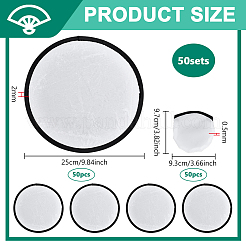50Pcs Nylon Foldable Flying Disc or Fan with Storage Bag Assortment&nbsp;AJEW-BC0008-88A