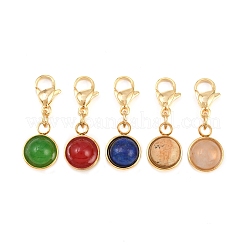 Natural Mixed Stone Charms Pendant Decorations&nbsp;HJEW-JM04211-02