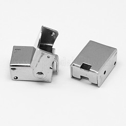 Tarnish Resistant Rectangle 201 Stainless Steel Watch Band Clasps&nbsp;STAS-F067-02