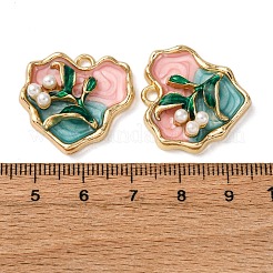 Light Gold Tone Alloy Enamel Pendants&nbsp;ENAM-B028-34KCG-03