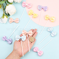 10Pcs 5 Colors Plastic Cake Toppers&nbsp;DIY-SP0005-90